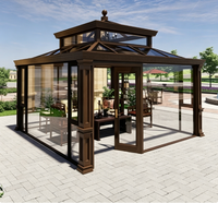 Véranda mobile de luxe pour villa, véranda en verre rétractable automatique pour patio, véranda extérieure, vente en gros directe d'usine
