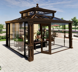 Véranda mobile de luxe pour villa, véranda en verre rétractable <span class=keywords><strong>automatique</strong></span> pour patio, véranda extérieure, vente en gros directe d'usine - Product Image 5