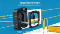 Tirai Cahaya Pengaman Seri CT4 Sensor Inframerah Multi-Beam IP65 untuk Sistem Perlindungan Keselamatan Mesin Hidrolik Punch Press