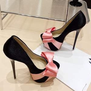 Tacco <span class=keywords><strong>Alto</strong></span> e <span class=keywords><strong>plateau</strong></span> Hauts Talons Night Club Bowknot Pole Dance Stilettos Talon Plateforme Stripper Chaussures Talons - Product Image 6