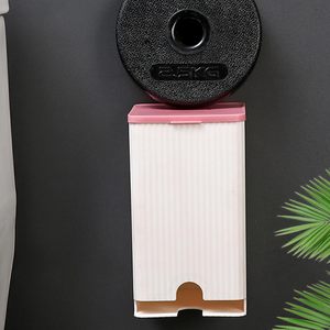 Boîte de rangement murale de luxe multifonctionnelle pour serviettes hygiéniques, mouchoirs et bâtonnets de coton, en plastique, pour salles de bain - Product Image 3
