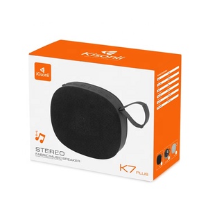 Haut-parleur en tissu Kisonli <span class=keywords><strong>K7</strong></span> 16W avec logo personnalisé, batterie 2400mAh, haut-parleur sans fil, basses profondes, lecture U Disk TF, crochet - Product Image 6