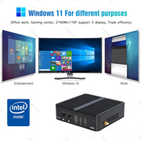 Gran oferta, Mini PC Industrial portátil NUC Sin ventilador, caja nueva Win7 C2D/8/10/11 Linux Quad Core, arranque automático sin disco J6412 J6413 DDR4