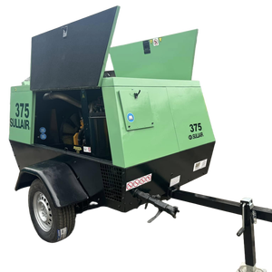 <b>Sandblasting</b> 375 CFM Diesel Cummins Engine Air Cooled Double Cylinder Mining Air Compressor - Product Image 4