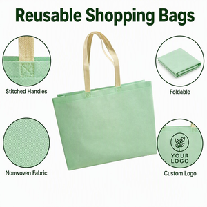 Richer Woven Look Fabric Nonwoven Recyclable Gift <b>Bags</b> Wholesale Fast Delivery Lightweight Foldable Travel Accessory Water - Product Image 4