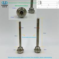 Calentador de agua de acero inoxidable 304 duradero, piezas del sistema de calefacción, manga del Sensor de temperatura pulido, manga protectora del termómetro