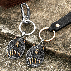 Wild Beast Claws <b>Keychain</b> Stainless Steel Animal Themed Pendant Men's Gift - Product Image 2
