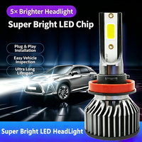Ampoule de phare LED F2 pour voiture 12V 24V, phare avant H4 Hi-Lo Beam 48W, phare automobile super lumineux V6 pour modification de voiture