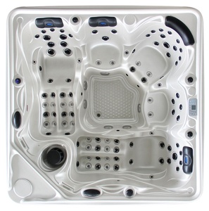 Baignoire <span class=keywords><strong>Jacuzzi</strong></span> en Acrylique <span class=keywords><strong>avec</strong></span> Robinet Cascade, Éclairage <span class=keywords><strong>LED</strong></span> et Contrôle Balboa pour Usage Commercial - Product Image 3