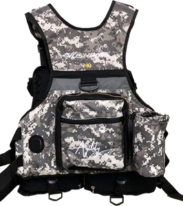 เสื้อกั๊กตกปลาลายพรางกระเป๋าหลายช่องพร้อมกระเป๋าเครื่องมือปล่อยเร็วอุปกรณ์กลางแจ้งออกแบบได้ตามต้องการ - Product Image 2