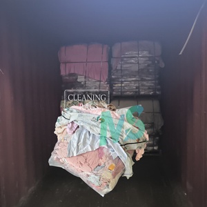 Chiffons de nettoyage en tricot colorés en vrac, chiffons en coton recyclé de couleurs mélangées, chiffons en coton clair coupés - Product Image 1