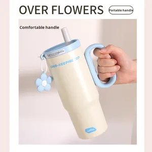 Tasse en acier inoxydable 316 isolée de grande capacité transfrontalière haute apparence tasse d'eau froide d'été poignée moderne <span class=keywords><strong>pour</strong></span> les fêtes - Product Image 3