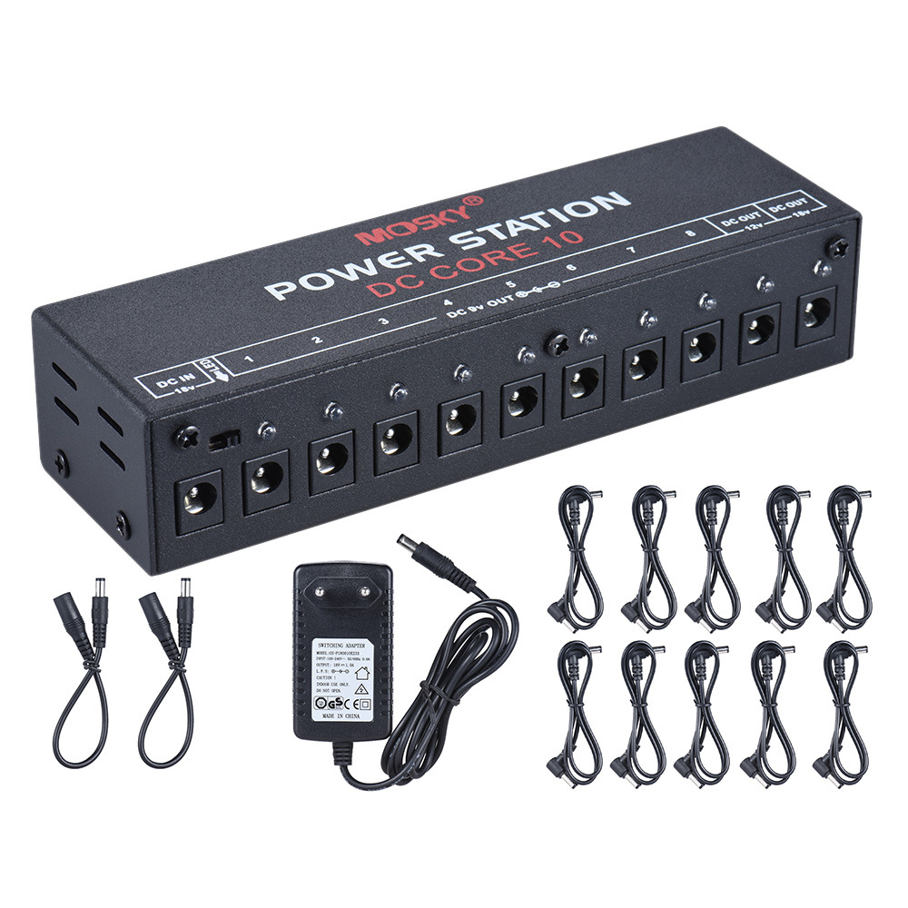 Mosky Pedal Power Supply - 10 Isolated Outputs for Guitars