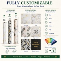 Papier cadeau de luxe écologique en pâte de bois à motif marbre, papier d'art premium avec dorure à chaud pour mariages, anniversaires et fêtes