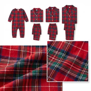 Novo Conjunto de Pijama Xadrez de Manga Longa para Família (Pais e Filhos) na UE e EUA, Roupa de Lazer Respirável para o Inverno, Logotipo Personalizado, OEM, Atacado - Product Image 3