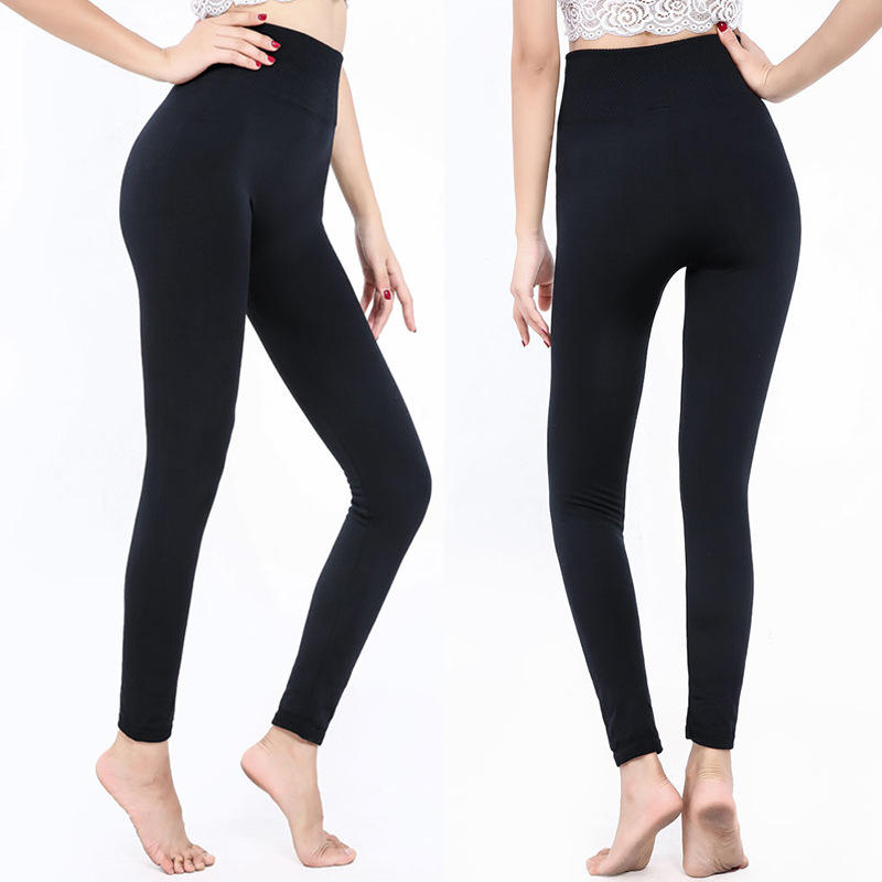 Women Winter Warm Leggings Fleece Tights Thermal Wool Sock Pants High Waist Plus Size Yoga Gym Leggings