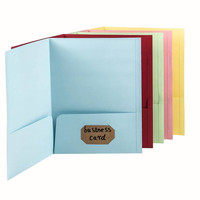 Carpeta de archivos de oficina tamaño carta A4 Carpeta de papel para presentación de negocios carpeta de documentos de dos bolsillos personalizada