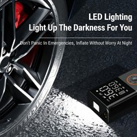 Nouveau compresseur d'air portable sans fil 12V pour voiture, manomètre numérique, moniteur de pression des pneus, matériau ABS, certifié CE, 4000mAh