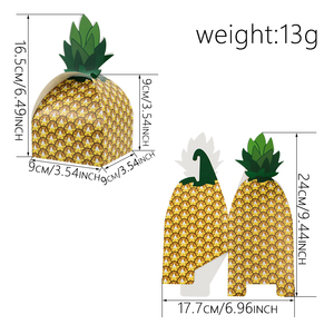 Scatole di Carta a Forma di Ananas per Caramelle, Bomboniere per Matrimoni, Confezioni Regalo per Feste di Compleanno per Bambini - Product Image 2