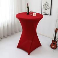 Housses de table de cocktail, housses de table en spandex, rondes, hautes, 24 x 42 pouces