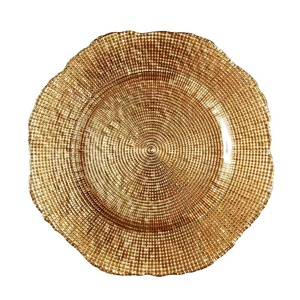 <span class=keywords><strong>Assiette</strong></span> à manger circulaire en verre doré <span class=keywords><strong>de</strong></span> 13 pouces plateau <span class=keywords><strong>de</strong></span> présentation japonais assiettes <span class=keywords><strong>de</strong></span> noël pour la décoration <span class=keywords><strong>de</strong></span> la fête d'événement - Product Image 4