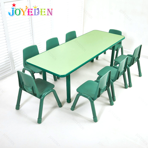 โต๊ะไม้และเก้าอี้สำหรับเด็กอนุบาล,เฟอร์นิเจอร์สำหรับเด็กก่อนวัยเรียน8คน - Product Image 6
