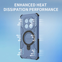 Coque de téléphone antichoc et dissipatrice de chaleur pour Redmi Note 15, vente directe usine, avec support métallique magnétique pour charge sans fil