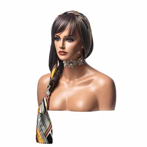 Chocolate mannequin head for wigs display