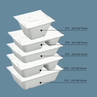 SenAng Boîte à lunch jetable en pulpe de canne à sucre avec logo personnalisé pour restaurant à emporter MFPP Récipient alimentaire à charnière à clapet