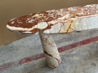 Table d'entrée en marbre rouge de luxe, table console Calacatta Viola, meubles de salon en marbre pour les projets de villas et d'hôtels