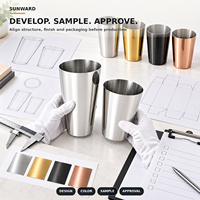 Ensemble de shakers Boston avec logo personnalisé 700 ml 600 ml, fabricant d'articles de bar OEM à marque privée avec emballage personnalisé
