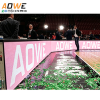 Écran LED géant d'affichage publicitaire pour stade sportif extérieur AOWE S90, écran vidéo LED pour périmètre de terrain de football 960x960mm