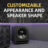 CHORDIO BW15D Subwoofer amplifié haut de gamme, système de haut-parleurs actifs pour un son surround haute fidélité pour cinéma maison