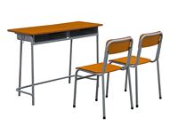 Meubles scolaires doubles de haute qualité au design traditionnel en bois, confortables pour la maison, le bureau et la salle de classe
