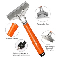 Kit d'outils de calfeutrage en silicone AIRAJ de 12 pouces avec racloir en acier inoxydable pour salle de bain, cuisine et verre