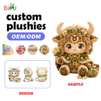 Peluches personnalisées sur mesure de la série 12 signes du zodiaque, jumeaux, avec rembourrage en coton PP doux, personnage en peluche, fabricant OEM