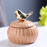 Boîte à bijoux en céramique personnalisée avec oiseau de conception créative