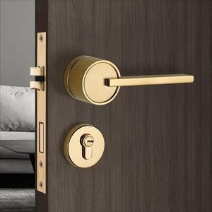 European Luxury Round Designer <strong>Door</strong> <strong>Knob</strong> Durable Gold Matt <strong>Black</strong> Exterior Lock Lever for Living Room Hotel/Bedroom Modern Style - Product Image 2