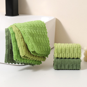 Double-Sided Bamboo Velvet Dishcloth Rectangle Solid Color For Kitchen Pots And Pans Cleaning Cloth - Product Image 1
