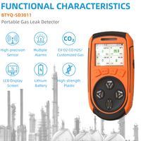 Système d'alarme multi-gaz portable haute précision IP66 4 en 1, capteur de gaz O2 CO H2S, détecteur de gaz portable, analyseur multifonctionnel
