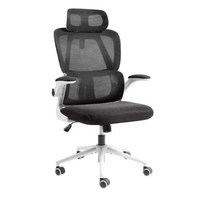 Chaise de bureau ergonomique pivotante confortable avec accoudoirs réglables, nouveau design, pour le bureau à domicile et la salle de réunion