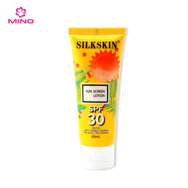 2023 High Quality SPF 30 Wholesale Organic Zinc Sunblock Sunscreen Cream ISO22716& GMPC Factory 60ml Body Chemical for