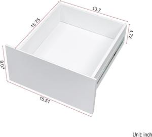 Witte hoge smalle keukenkast met laden, deur en rekken, diepe opbergkast - Product Image 5