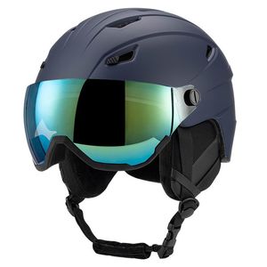 Unisex <span class=keywords><strong>Dual</strong></span> Sport Casco de esquí Gafas Pc + EPS Material Color sólido Nuevo Cross-Border Integrado Protección térmica al aire libre Nieve - Product Image 1