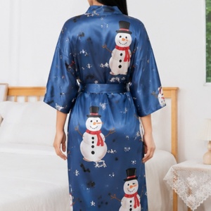 Pijamas Navideños para Mujer, Ropa <span class=keywords><strong>de</strong></span> Dormir Personalizada, Bata Elegante para Mujer, Talla Grande, Camisón <span class=keywords><strong>de</strong></span> Lujo para Dama - Product Image 4