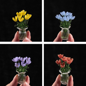 Ramo de Flores Pequeñas de Cristal Hecho a Mano, Arreglo Floral de Cristal, Flor Eterna de Cristal, Mini Flor Artesanal de Regalo - Product Image 3