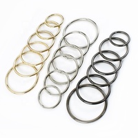 Meetee H1-1 50mm Accessoires de quincaillerie de bagages DIY Handmade Keychain Bag Hat Decorative Connective Zinc Alloy O Ring Buckle