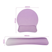 Ensemble repose-poignet et tapis de souris Simplicity à dégradé de couleurs personnalisé, en tissus de haute qualité, mousse à mémoire de forme, design de dessin animé, base en caoutchouc pour