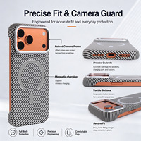 Coque en cuir PC couleur unie sans cadre magnétique personnalisable, très vendue, pour iPhone 17 Pro Max 16 15 14, demi-coque pressée à chaud