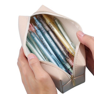 Becol New Coming Hình Vuông Bút Chì Pouch Không Thấm Nước Công Suất Lớn PU Da Dây Kéo Bút Chì Trường Hợp Với Biểu Tượng Tùy Chỉnh Cho Sinh Viên - Product Image 2